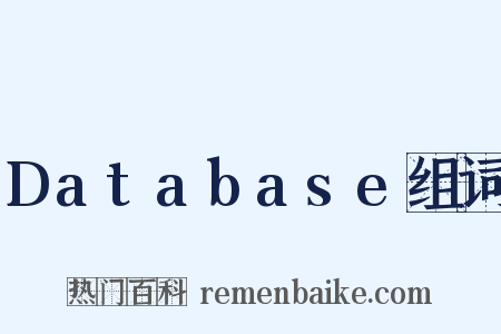Database组词是什么意思的图片